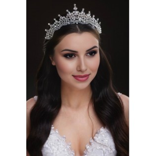 Taş detaylı gelin tacı