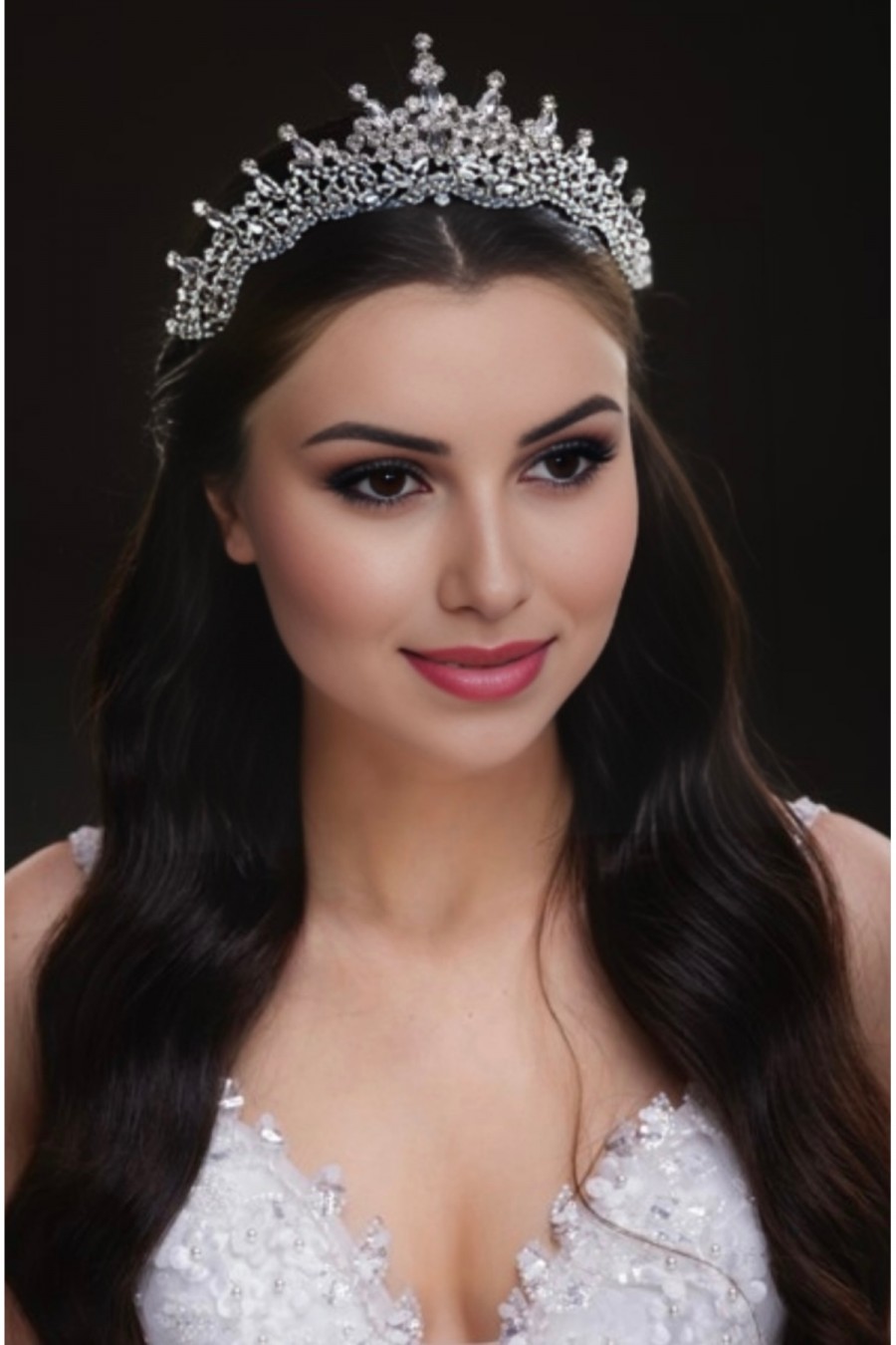 Taş detaylı gelin tacı